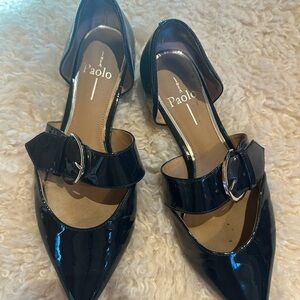 Linea Paolo Shiny Black Women's Flats